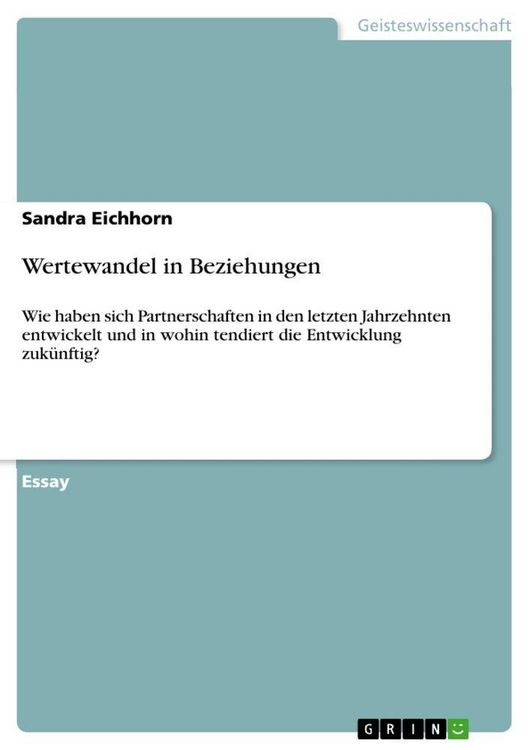 Produktbild: Wertewandel in Beziehungen