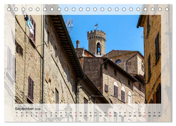 Produktbild: Volterra Perle der Toskana (Tischkalender 2026 DIN A5 quer), CALVENDO Monatskalender
