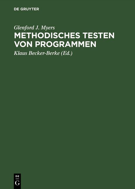 Produktbild: Methodisches Testen von Programmen