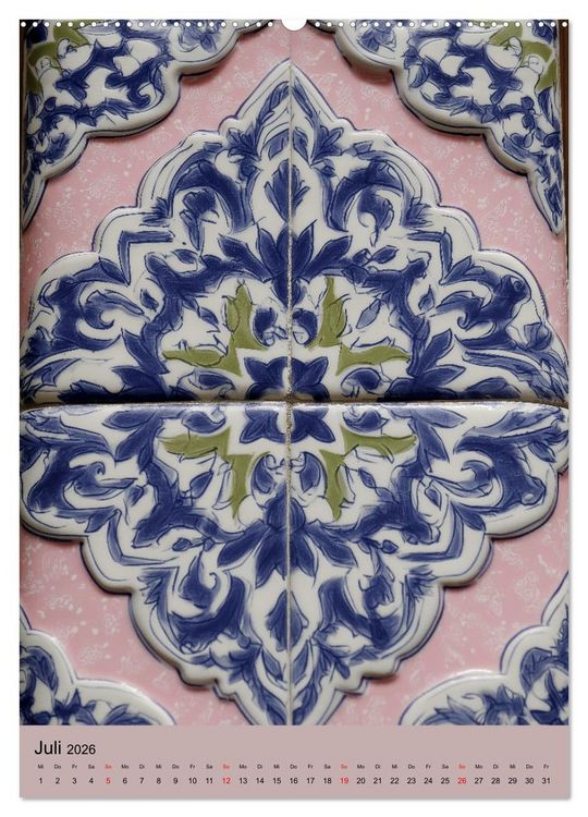 Produktbild: Portugiesischer Fliesen - Azulejos f&uuml;r Fliesenleger, Kunst- und Portugal-Liebhaber (hochwertiger Premium Wandkalender 2026 DIN A2 hoch), Kunstdruck in Hochglanz