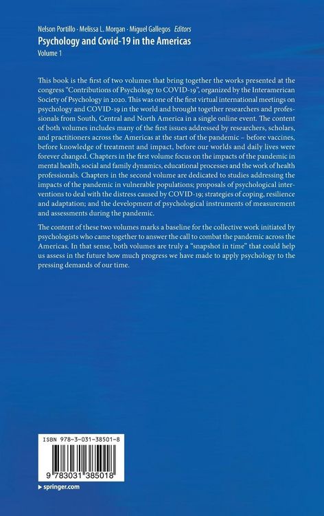 Produktbild: Psychology and Covid-19 in the Americas