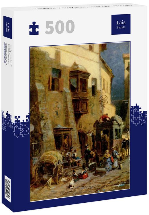 Produktbild: Lais Puzzle Carl Spitzweg - Zollstation in Zirl in Tirol (Zweierlei Reisen) 500 Teile