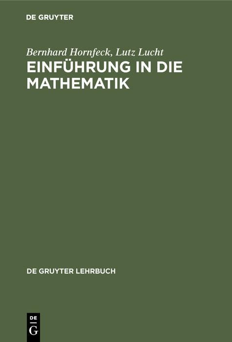 Produktbild: Einf&uuml;hrung in die Mathematik