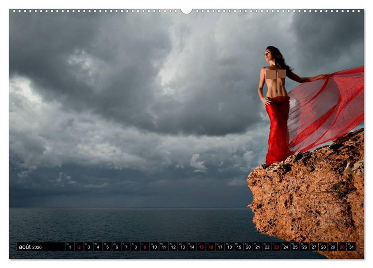 Produktbild: Ibiza et Lanzarote - Les paysages et le nu (Calendrier mural 2026 DIN A2 vertical) calendrier de bureau