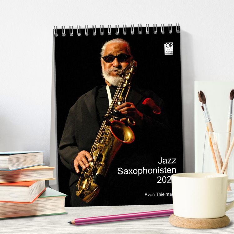 Produktbild: Jazz Saxophonisten 2026 (Tischkalender 2026 DIN A5 hoch), CALVENDO Monatskalender