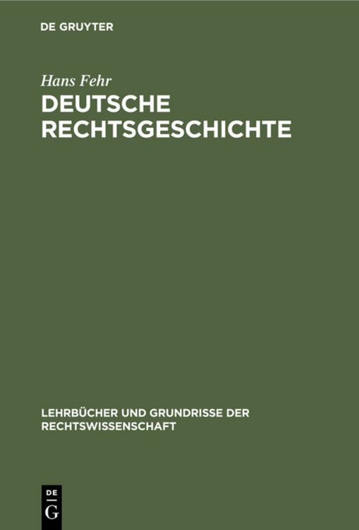 Produktbild: Deutsche Rechtsgeschichte