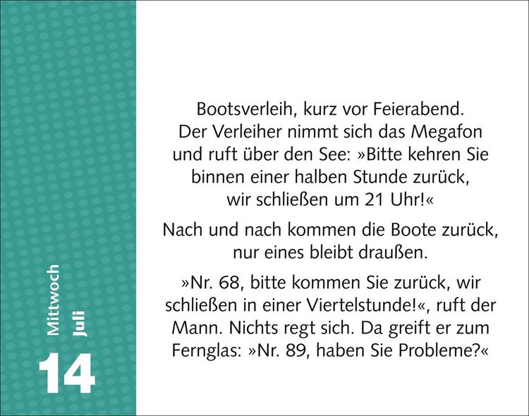 Produktbild: Witzirin Tagesabrei&szlig;kalender 2027 - Diese Packung enth&auml;lt: die lustigsten Witze f&uuml;r die t&auml;gliche Dosis Humor