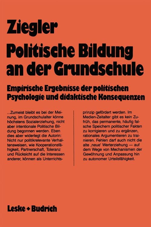 Produktbild: Politische Bildung an der Grundschule
