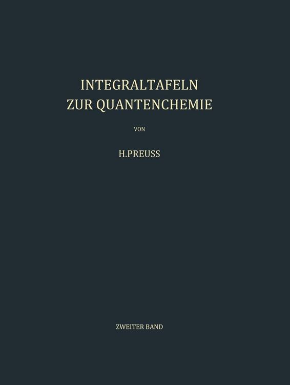 Produktbild: Integraltafeln zur Quantenchemie