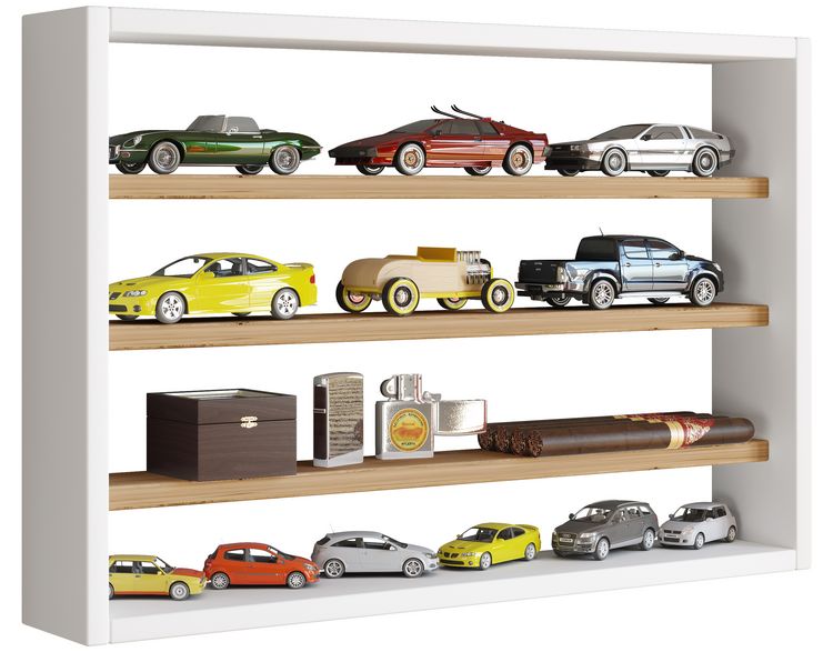 Produktbild: Holz Wandregal Wandvitrine Regal Deko Osado M