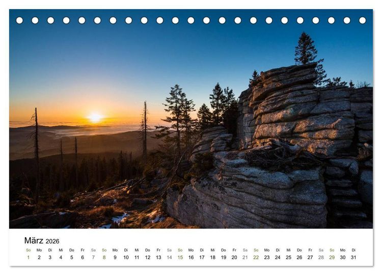 Produktbild: Traumlandschaften im Bayrischen Wald (Tischkalender 2026 DIN A5 quer), CALVENDO Monatskalender