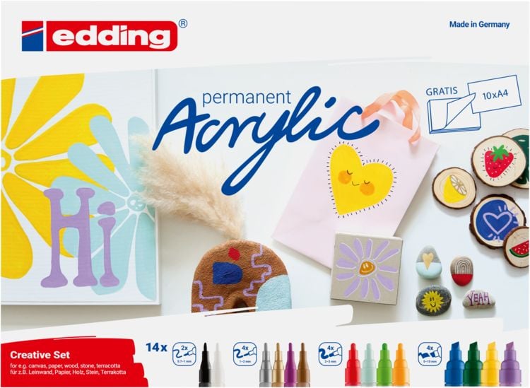 Produktbild: edding Acrylmarker Kreativ Basic 14er Set