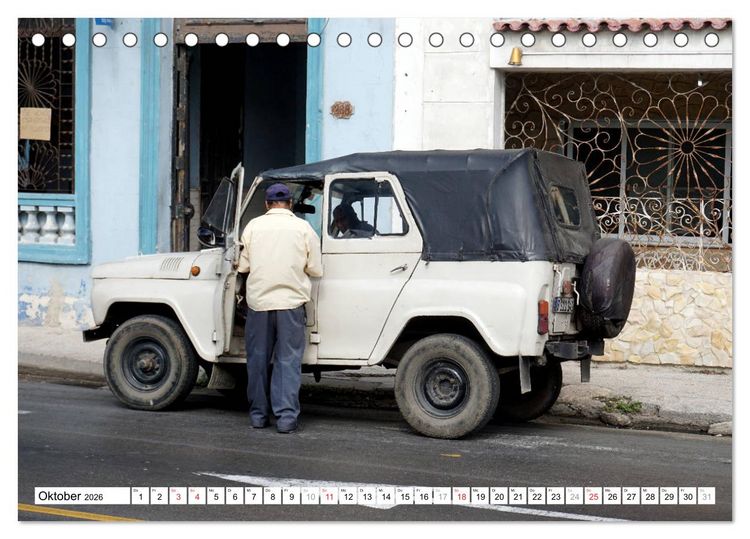 Produktbild: Sowjet-Legende - Der Gel&auml;ndewagen UAZ-469 in Kuba (Tischkalender 2026 DIN A5 quer), CALVENDO Monatskalender