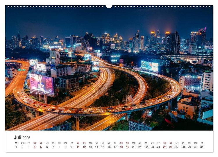 Produktbild: Bangkok - Die spektakul&auml;re Hauptstadt von Thailand. (hochwertiger Premium Wandkalender 2026 DIN A2 quer), Kunstdruck in Hochglanz