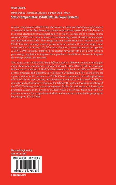 Produktbild: Static Compensators (STATCOMs) in Power Systems
