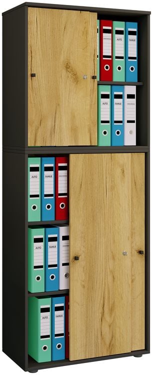 Produktbild: B&uuml;roschrank Aktenschrank Schiebet&uuml;ren Lona 5fach