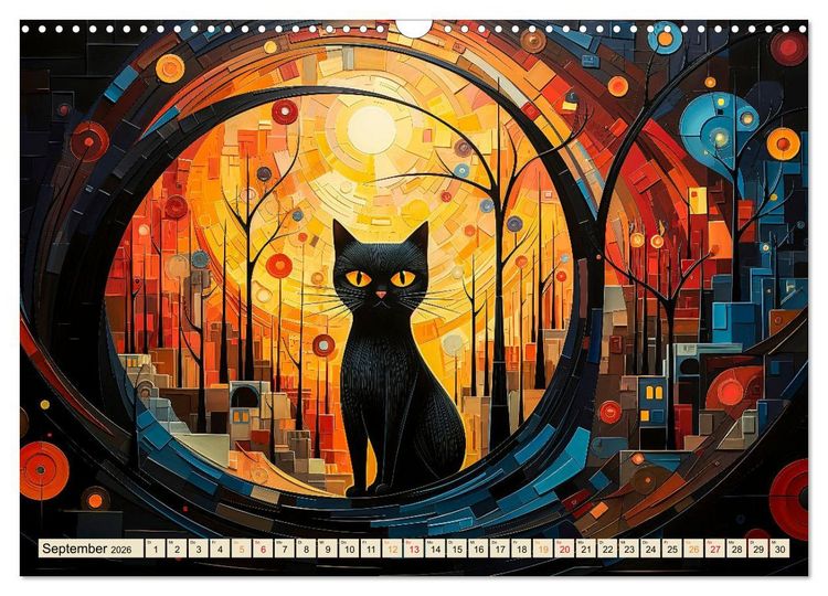 Produktbild: Katzen - die Nacht erwacht (Wandkalender 2026 DIN A3 quer), CALVENDO Monatskalender