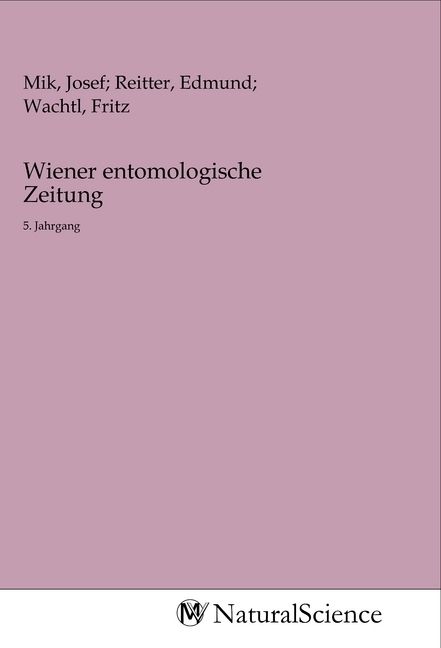 Produktbild: Wiener entomologische Zeitung