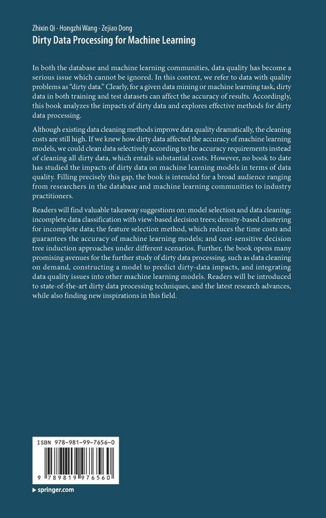 Produktbild: Dirty Data Processing for Machine Learning