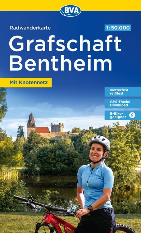 Produktbild: Radwanderkarte BVA Radwandern in der Grafschaft Bentheim 1:50.000, reiß- und wet