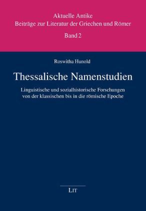 Produktbild: Thessalische Namenstudien