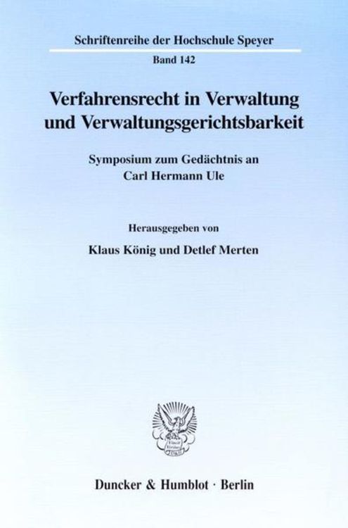 Produktbild: Verfahrensrecht in Verwaltung und Verwaltungsgerichtsbarkeit.