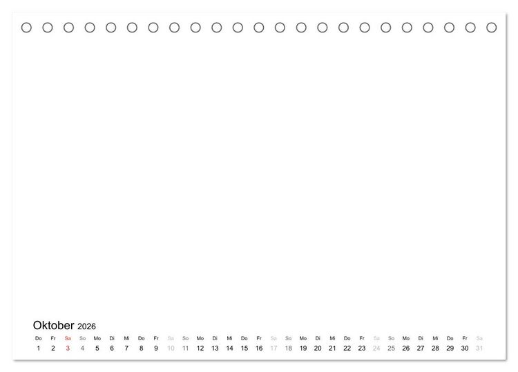 Produktbild: Bastelkalender - Weiss (Tischkalender 2026 DIN A5 quer), CALVENDO Monatskalender