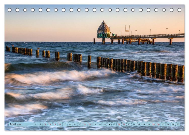 Produktbild: Fischland-Dar&szlig;-Zingst 2026 Impressionen einer Halbinsel (Tischkalender 2026 DIN A5 quer), CALVENDO Monatskalender