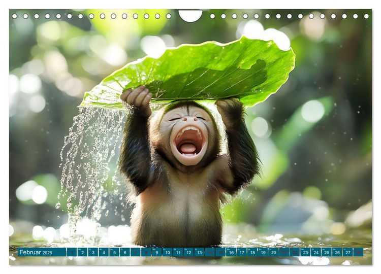 Produktbild: Plitsch, Platsch, tierisch nass (Wandkalender 2026 DIN A4 quer), CALVENDO Monatskalender