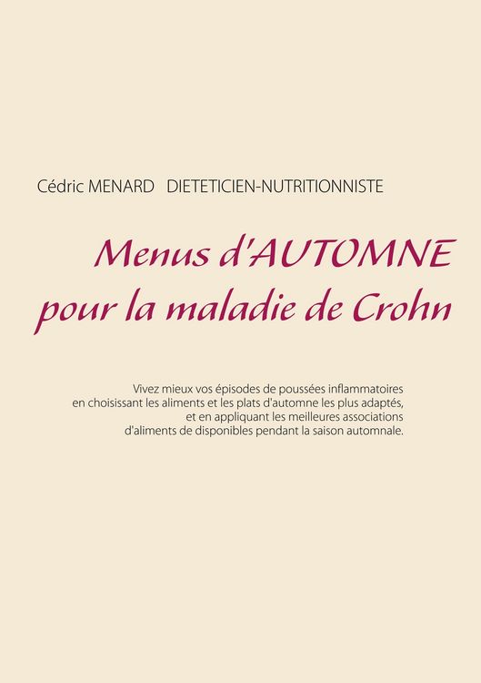 Produktbild: Menus d'automne pour la maladie de Crohn