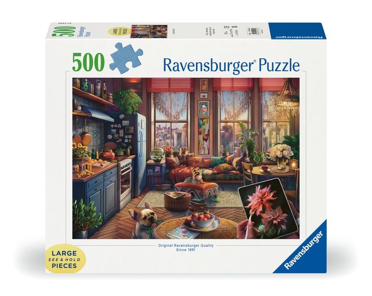 Produktbild: Erwachsenenpuzzle 500 Large Pieces - Gem&uuml;tliches Boho-Studio