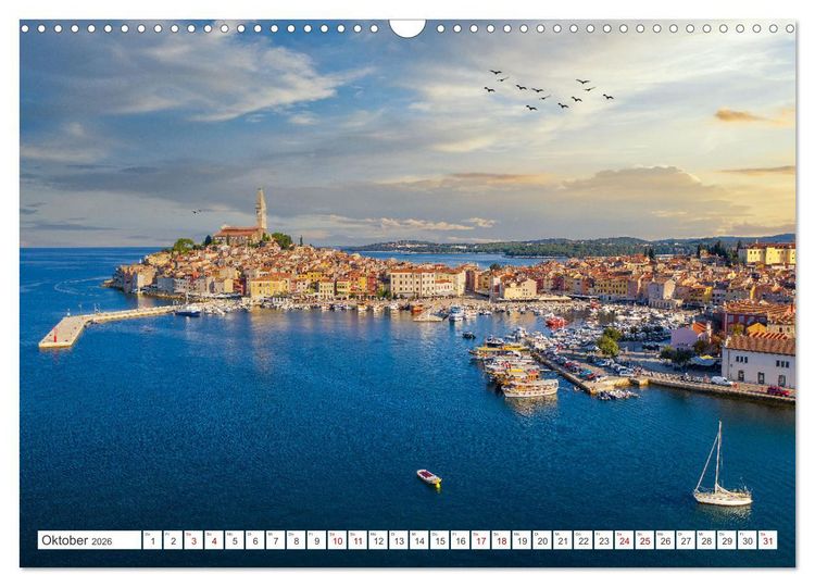 Produktbild: Istrien - Historische St&auml;dte und traumhafte Landschaften (Wandkalender 2026 DIN A3 quer), CALVENDO Monatskalender