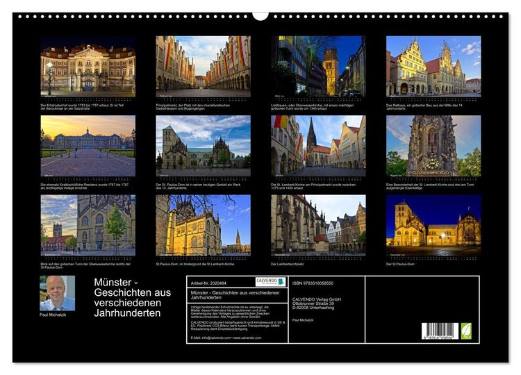 Produktbild: M&uuml;nster - Geschichten aus verschiedenen Jahrhunderten (Wandkalender 2026 DIN A2 quer), CALVENDO Monatskalender