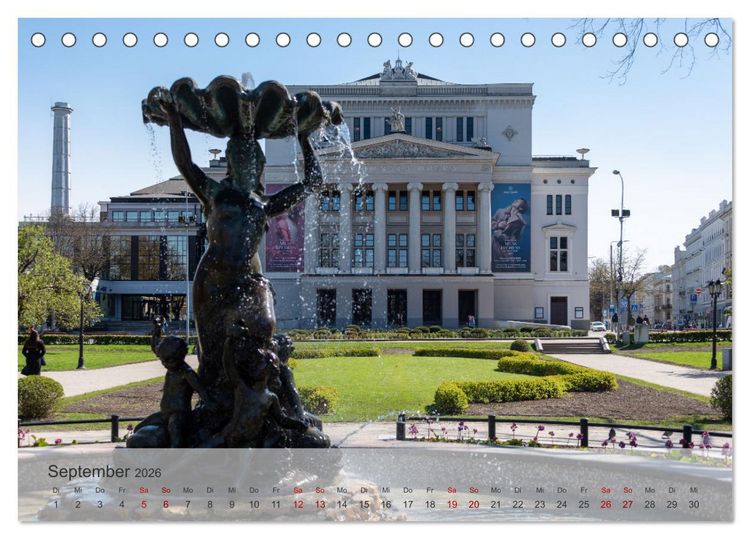 Produktbild: Riga - Paris des Ostens (Tischkalender 2026 DIN A5 quer), CALVENDO Monatskalender