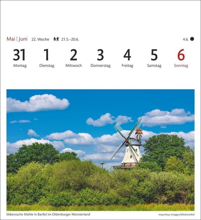 Produktbild: Deutschland Sehnsuchtskalender 2027 - Wochenkalender mit 53 Postkarten