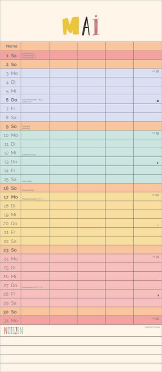 Produktbild: Familienplaner Unser buntes Jahr 2027