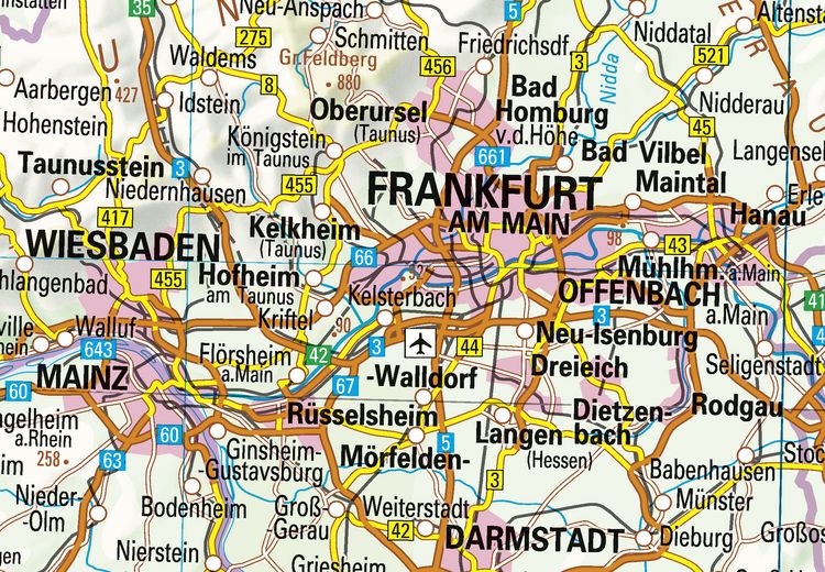 Produktbild: &Uuml;bersichtskte Deutschland 1 : 750 000 Wandkte m. Best&auml;bung
