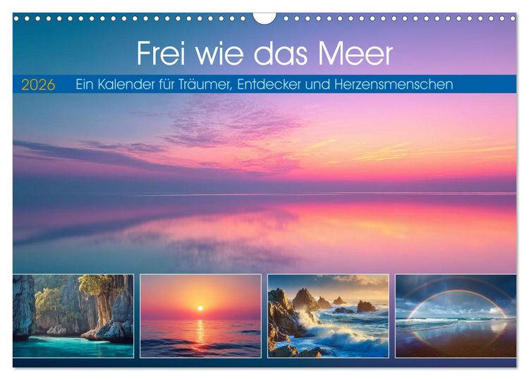 Produktbild: Frei wie das Meer (Wandkalender 2026 DIN A3 quer), CALVENDO Monatskalender