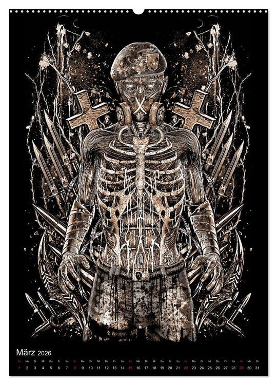 Produktbild: BLOODBOY/WAR ILLUSTRATION (Wandkalender 2026 DIN A2 hoch), CALVENDO Monatskalender