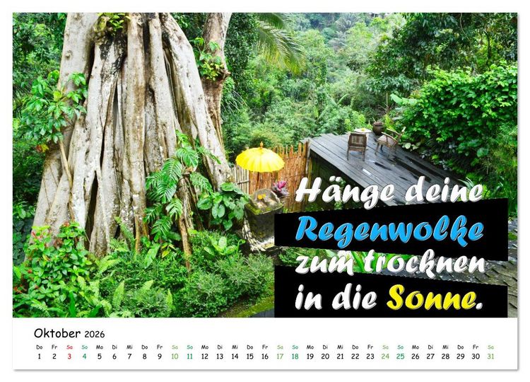 Produktbild: Fernwehabenteurer Asien - 12 Motivierende Gedanken von unterwegs (Wandkalender 2026 DIN A4 quer), CALVENDO Monatskalender