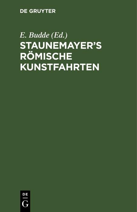 Produktbild: Staunemayer's r&ouml;mische Kunstfahrten