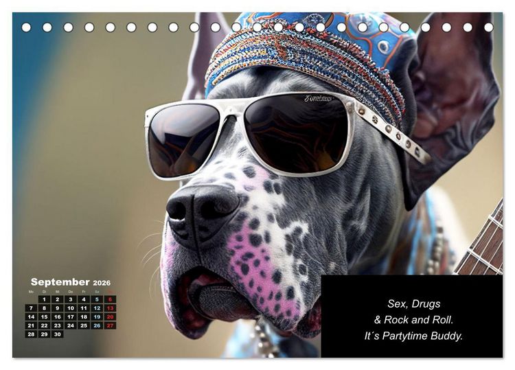 Produktbild: Der humoristische Dogge Kalender (Tischkalender 2026 DIN A5 quer), CALVENDO Monatskalender