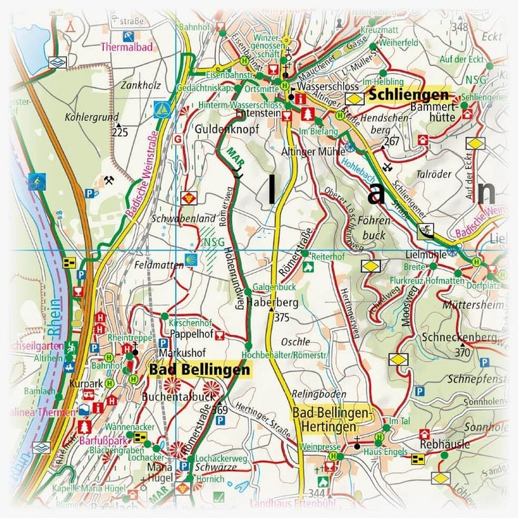 Produktbild: Publicpress Rad- und Wanderkarte Markgr&auml;flerland, Staufen im Breisgau, Belchen, L&ouml;rrach 1:50.000