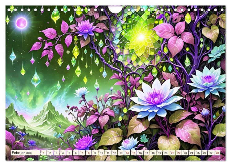 Produktbild: Zauberhafte farbenfrohe Bl&uuml;tenwelt (Wandkalender 2026 DIN A4 quer), CALVENDO Monatskalender