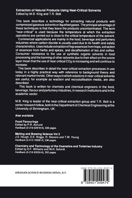 Produktbild: Extraction of Natural Products Using Near-Critical Solvents