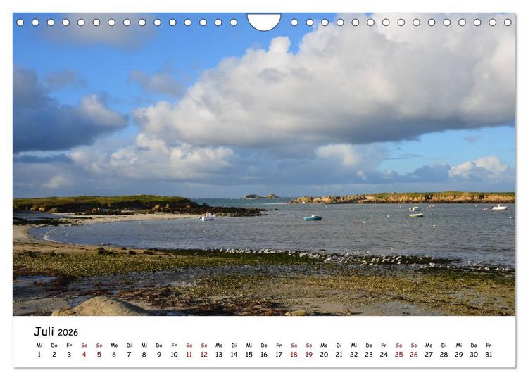 Produktbild: Bretagne. D&eacute;partement Finist&egrave;re - C&ocirc;te des Abers (Wandkalender 2026 DIN A4 quer), CALVENDO Monatskalender