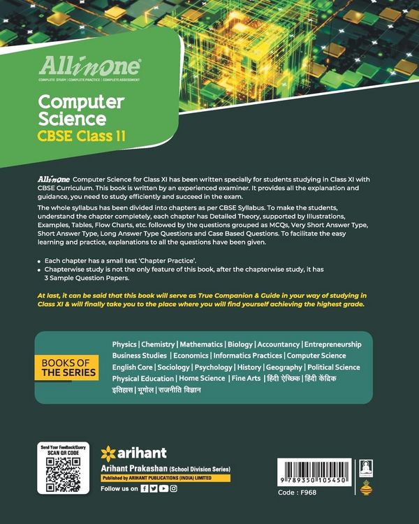 Produktbild: All In One Class 11th Computer Science for CBSE Exam 2024