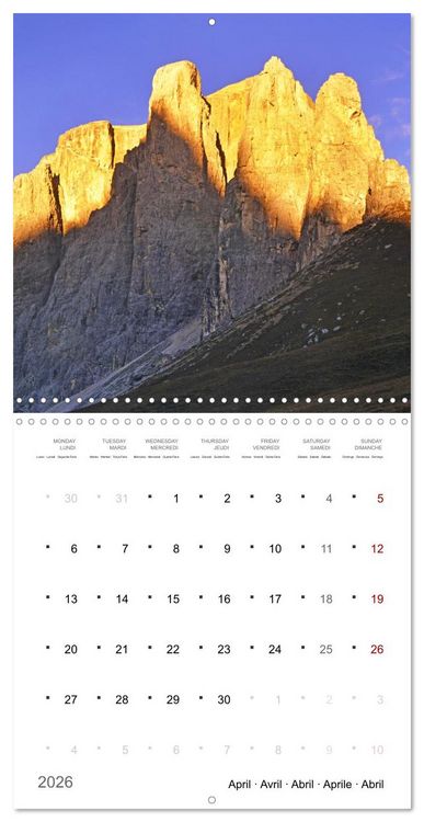 Produktbild: Dolomites Moments in the light (Wall Calendar 2026 12 &times; 12 Inch) CALVENDO 12 Month Wall Calendar