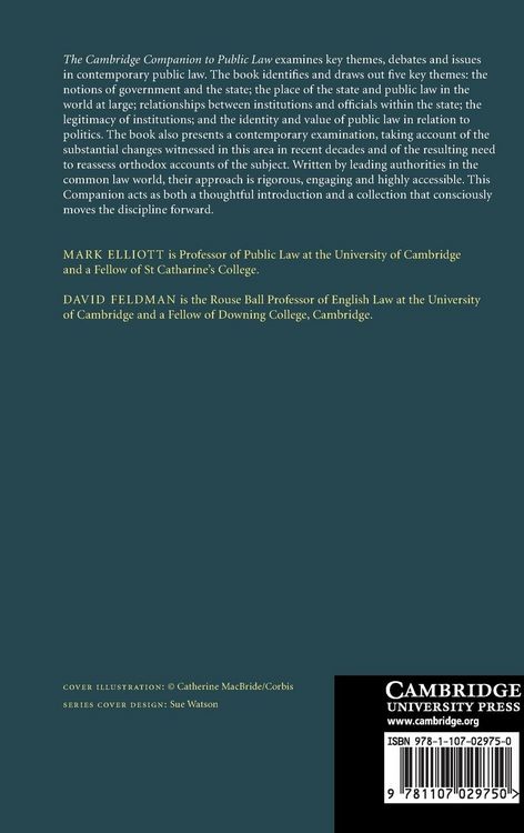 Produktbild: The Cambridge Companion to Public Law