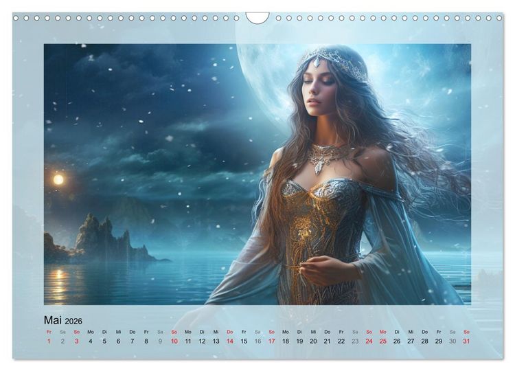 Produktbild: Avalons magische Frauen. Geheimnisvolle und Sagenumwobene Insel (Wandkalender 2026 DIN A3 quer), CALVENDO Monatskalender